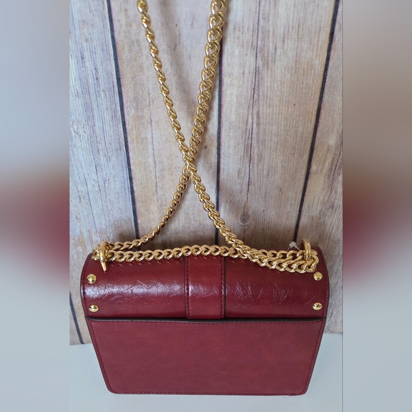 Michael Kors Cherry Color & Gold Studded XBag NWT - Picture 12 of 16